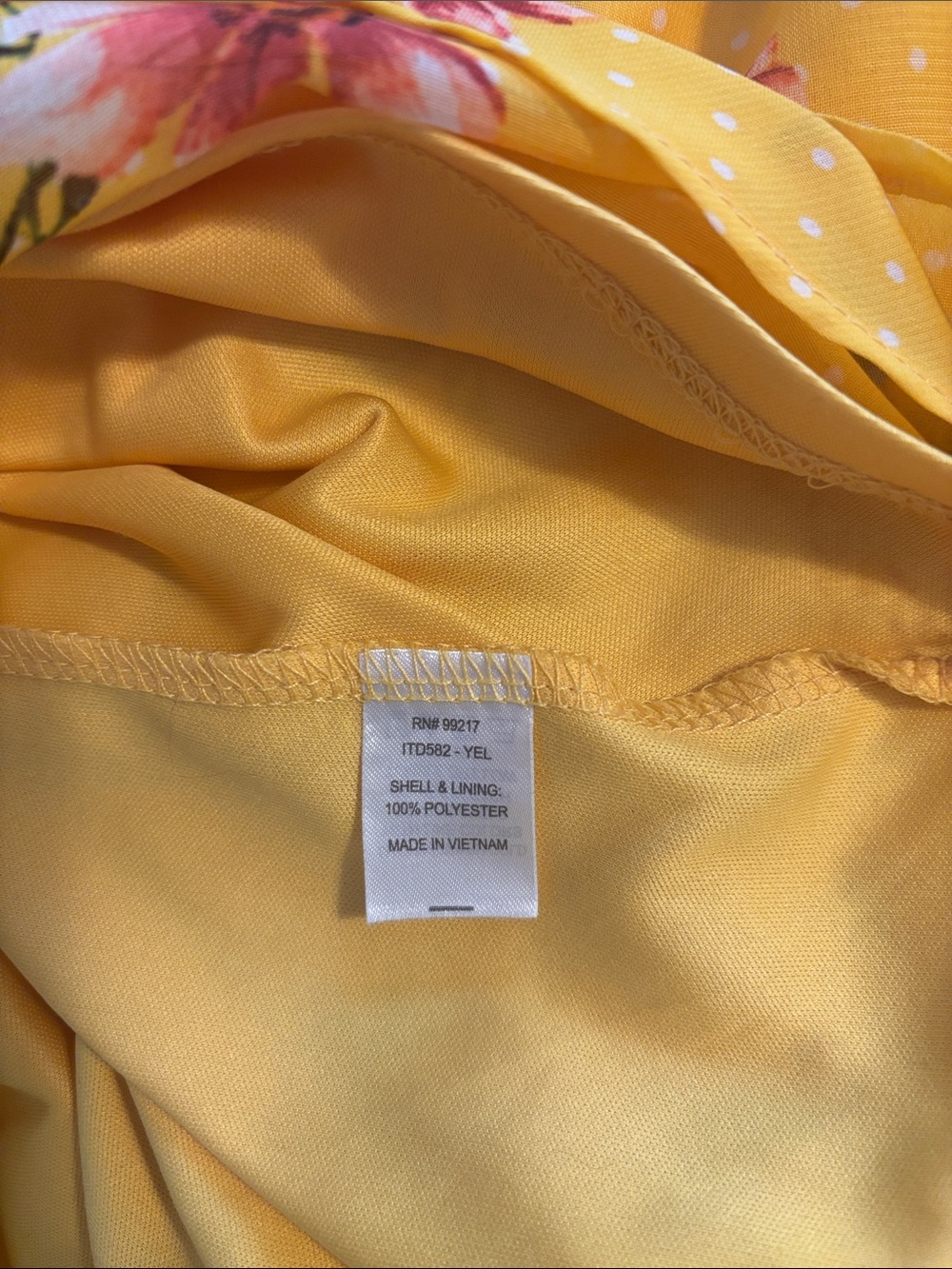 Yellow Floral Halter Ruffle Neck Top - Picture 4 of 5